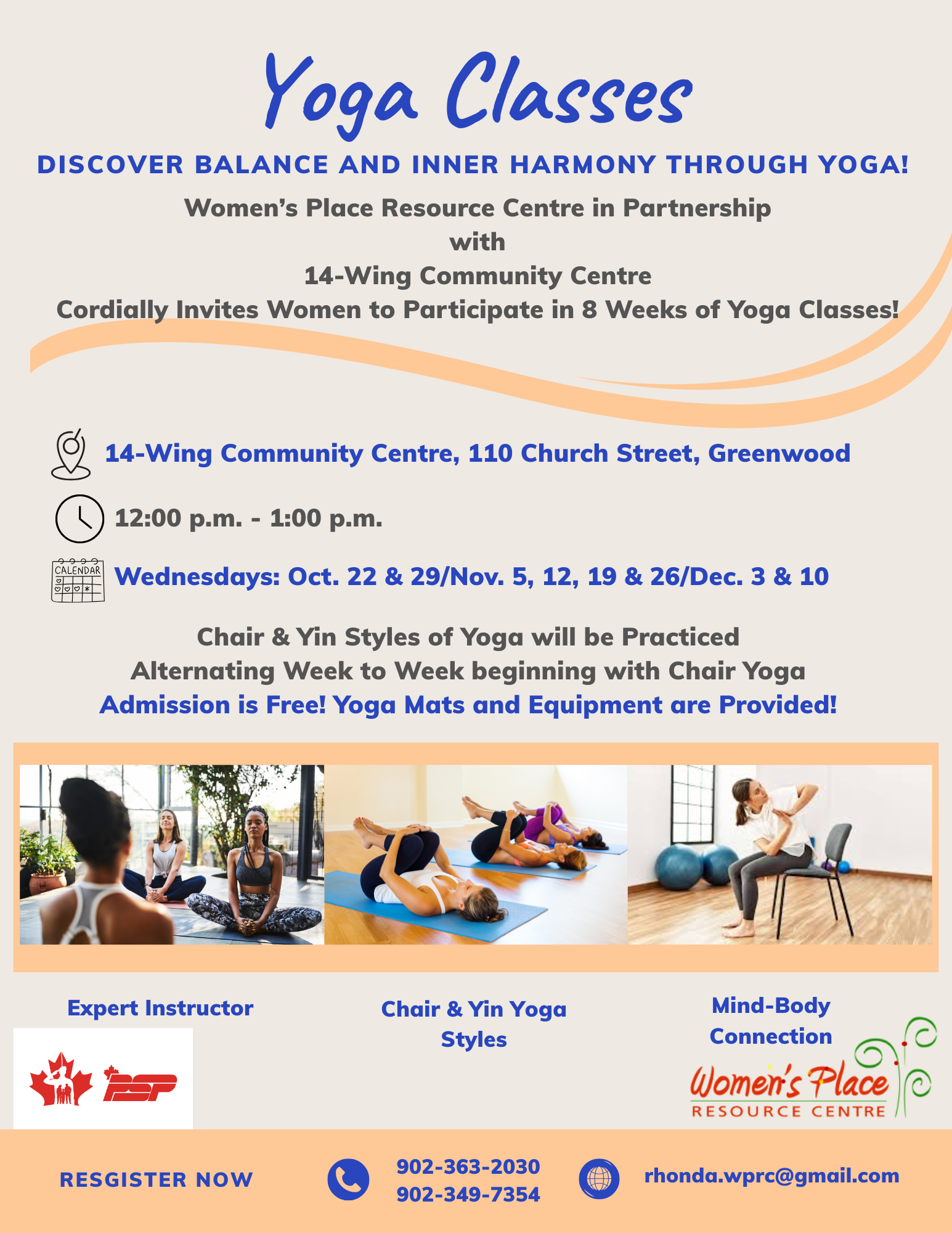 Yoga Classes Fall 2025